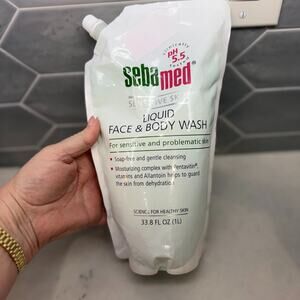 Sebamed Liquid Face & Body Wash Sensitive Skin Refill 33.8oz 1L pH 5.5